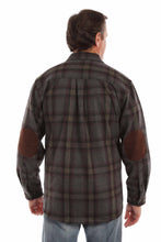 Load image into Gallery viewer, SCULLY- WOOL BLEND SHIRT CHARCOAL OR BLACK PLAID