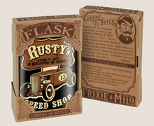 Load image into Gallery viewer, TRIXIE &amp; MILO- RUSTY&#39;S SPEED SHOP FLASK
