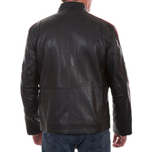 Load image into Gallery viewer, SCULLY LEATHER- RED & WHITE RACE STRIPE JACKET