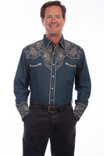 Load image into Gallery viewer, SCULLY- DENIM EMBROIDERED SHIRT
