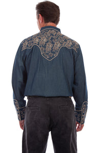 SCULLY- DENIM EMBROIDERED SHIRT