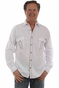 SCULLY- LONG SLEEVE CONTRAST STITCH