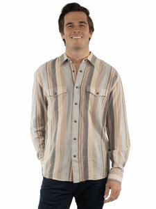 SCULLY - LONG SLEEVE WESTERN STRIPE