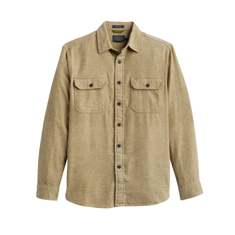 PENDLETON | BURNSIDE FLANNEL TAN/GREEN
