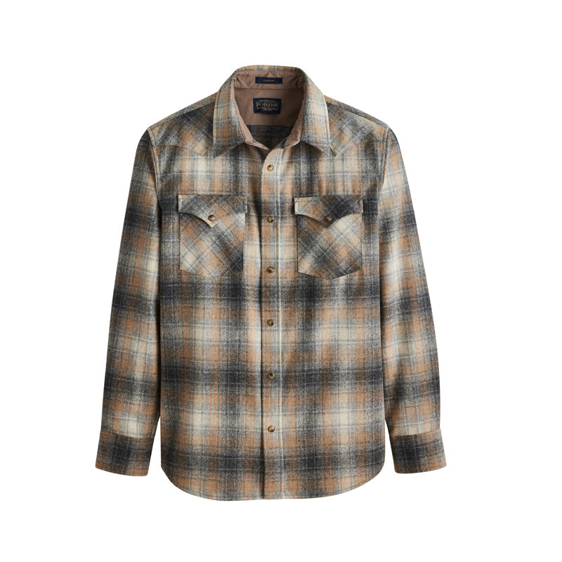 PENDLETON | CANYON SHIRT | GREY/ TAN MIX PLAID – The Ritual Barbershop