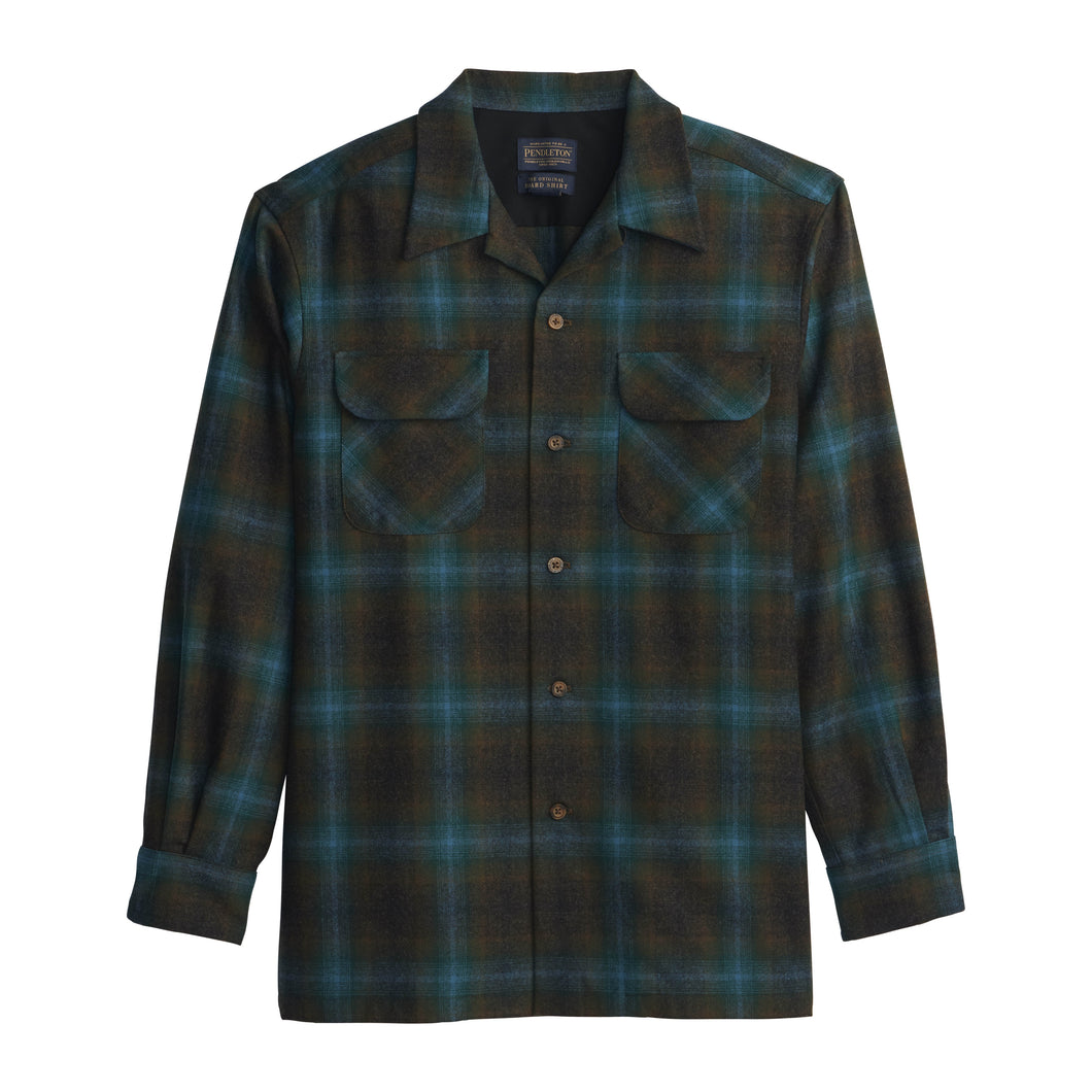 PENDLETON | BOARD SHIRT | TEAL CHARCOAL OMBRE | 32759