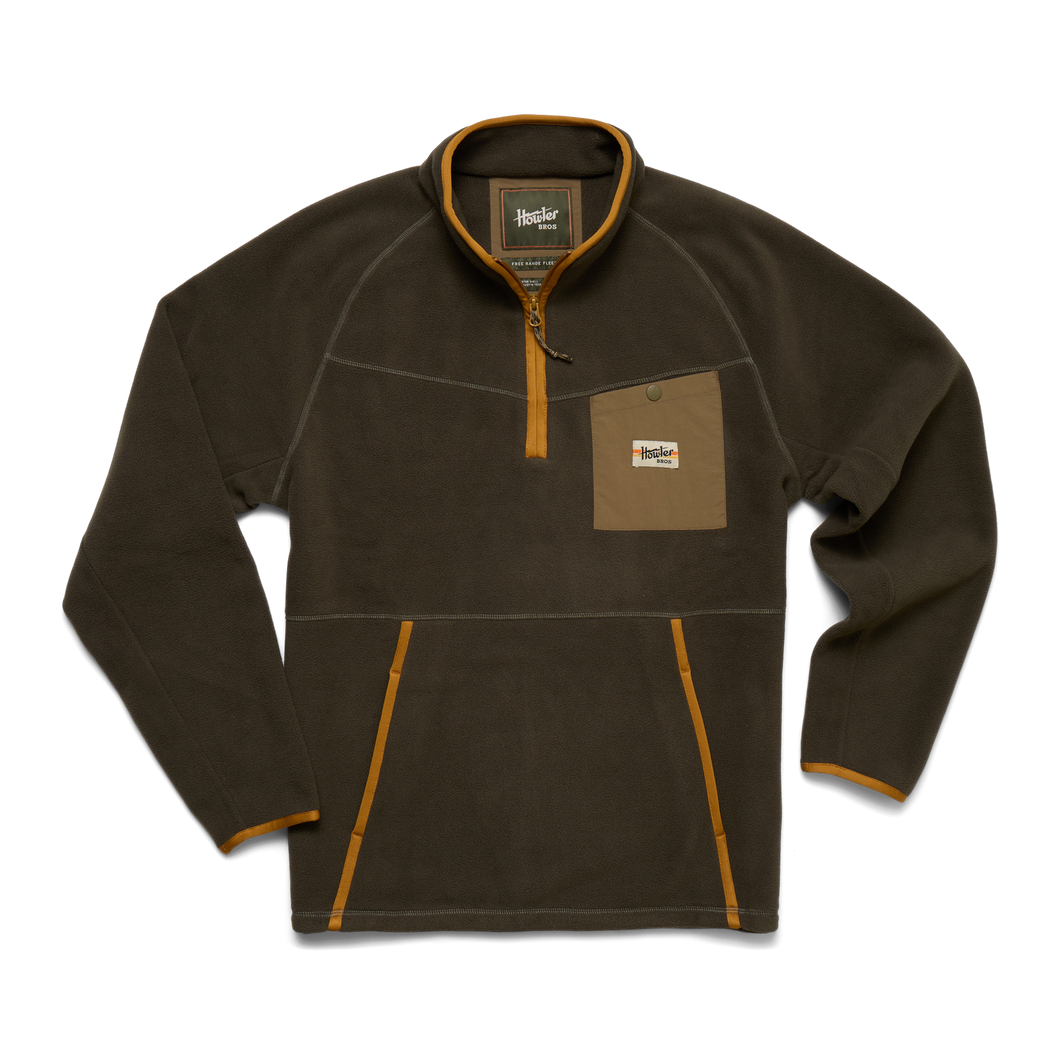 HOWLER BROS | FREE RANGE PULL OVER FLEECE | ARMY