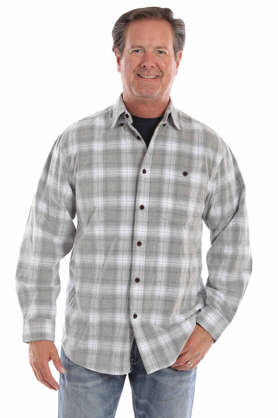 SCULLY- CORDUROY PLAID SHIRT