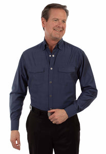 SCULLY- SIGNATURE BLUE DRESS SHIRT