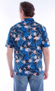 SCULLY- FLAMINGO FERN HAWAIIAN SHIRT