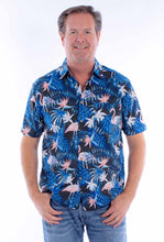 Load image into Gallery viewer, SCULLY- FLAMINGO FERN HAWAIIAN SHIRT
