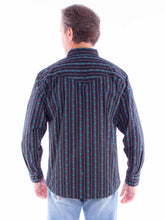 Load image into Gallery viewer, SCULLY- SKULL PINSTRIPE LONG SLEEVE SHIRT
