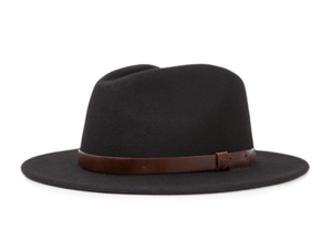 BRIXTON- MESSER BLACK WITH BROWN BAND