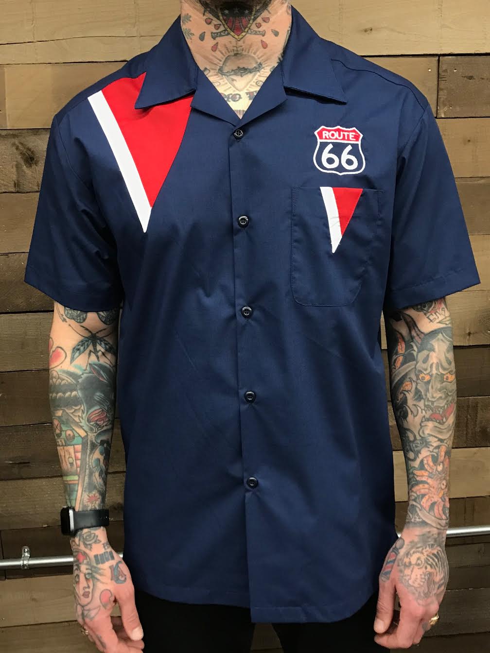 STEADY- ROUTE 66 SERVICE STATION BUTTON UP