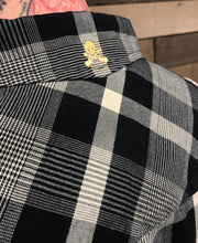 Load image into Gallery viewer, ROCK ROLL N SOUL- BLACK &amp; TAN PLAID
