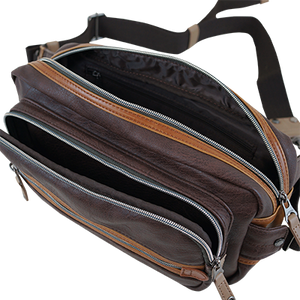 HARVEST LABEL- BROWN SLINGER CROSS BAG