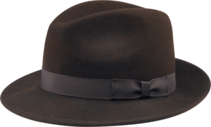 NEW YORK HAT- CLASSIC FEDORA- BROWN