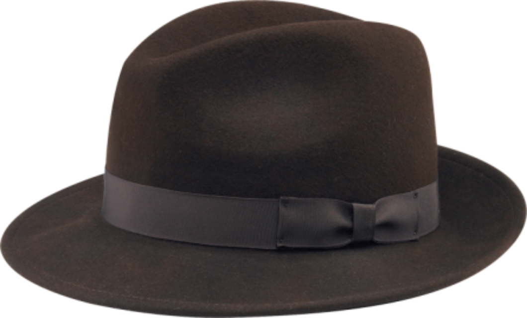 NEW YORK HAT- CLASSIC FEDORA- BROWN