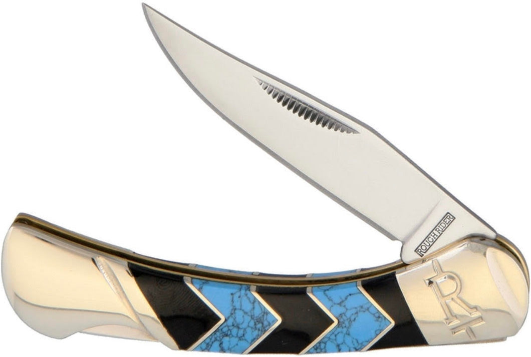 BLUE RIDGE- TURQUOISE PEAK LOCKBACK KNIFE