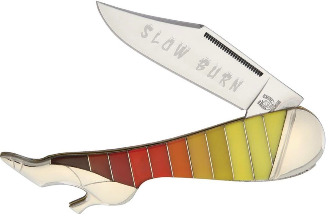BLUE RIDGE- LARGE SLOW BURN LEG KNIFE