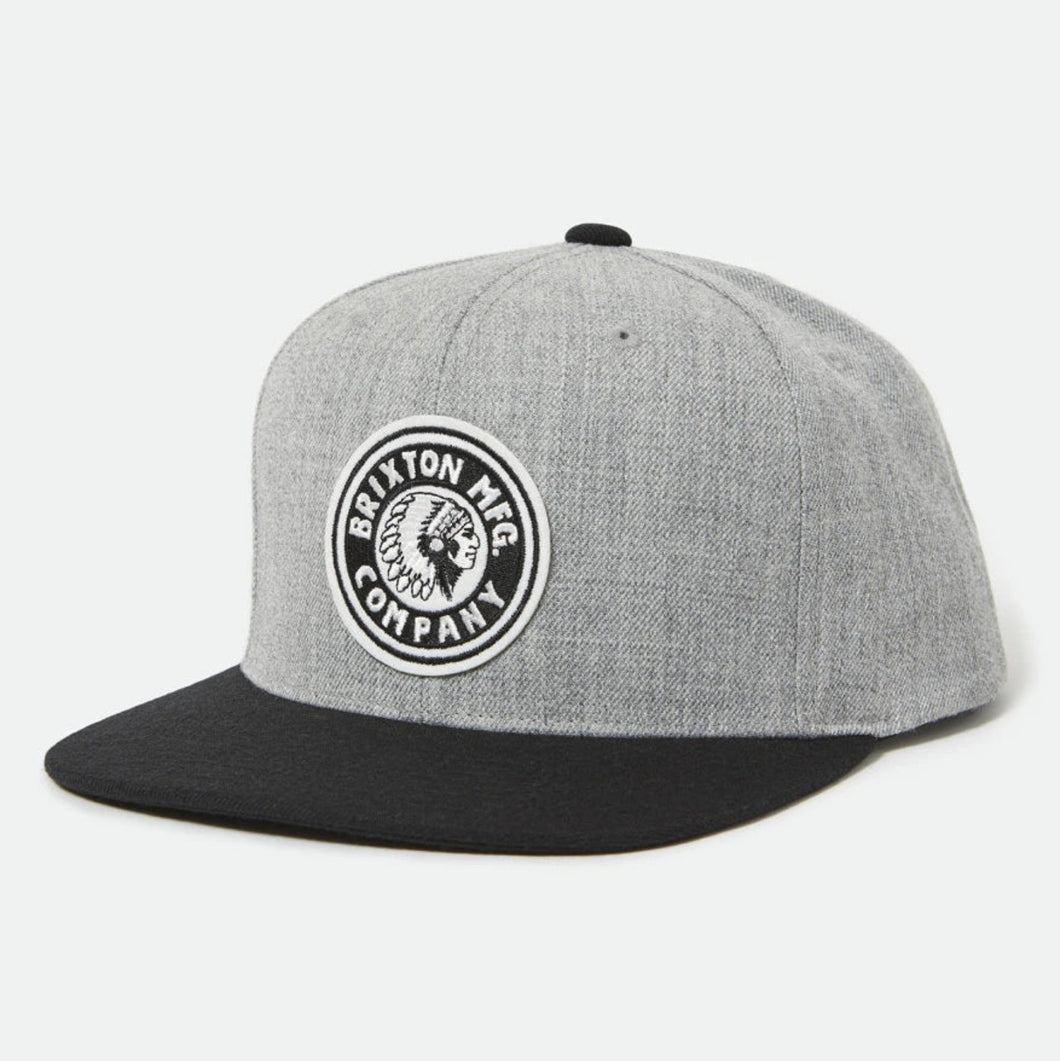 BRIXTON | RIVAL SNAPBACK | HEATHER GREY