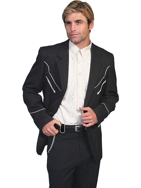 SCULLY- WESTERN BLAZER W/ PIPING
