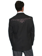 Load image into Gallery viewer, SCULLY- CHARCOAL FLORAL EMBROIDERY BLAZER
