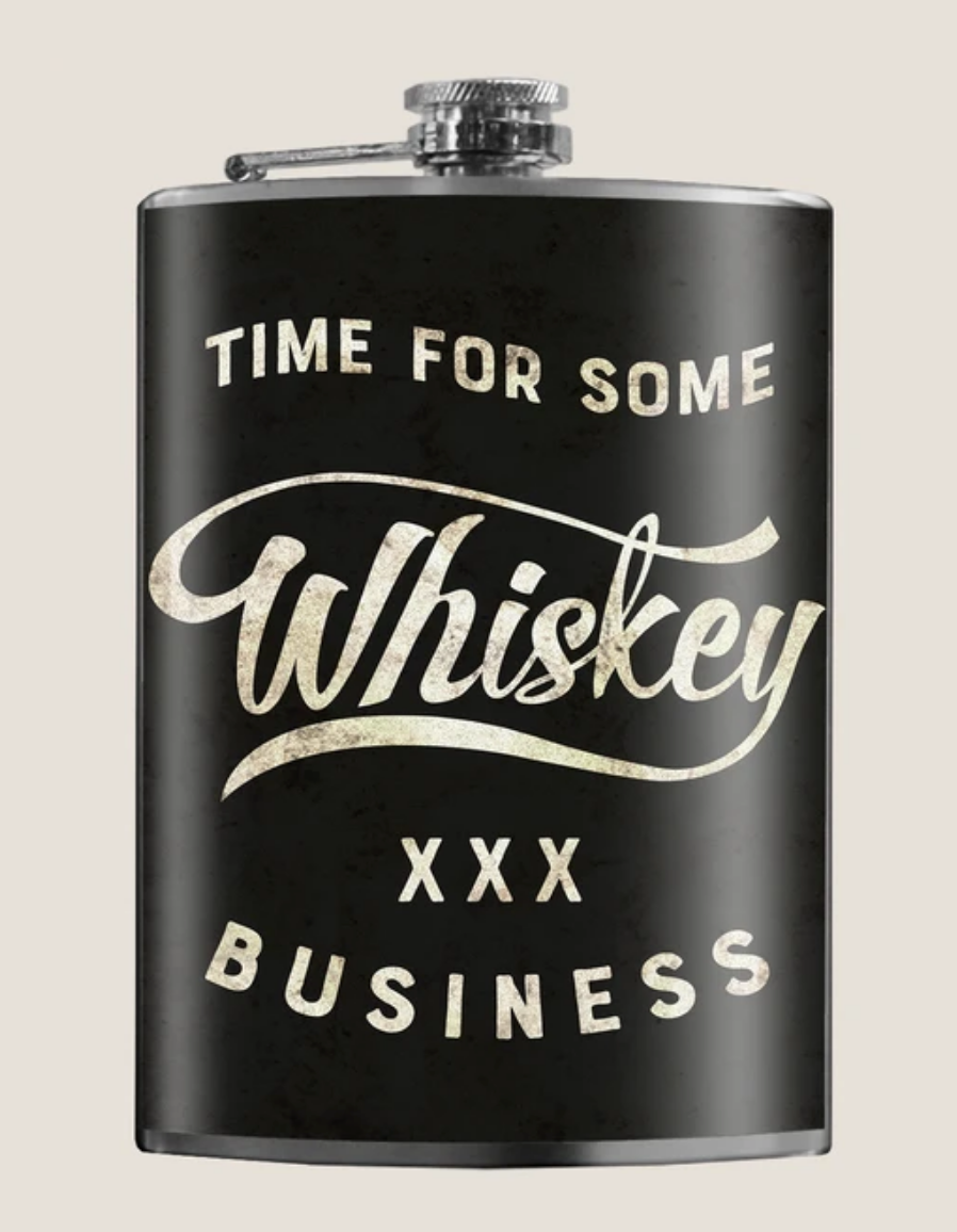 TRIXIE & MILO- WHISKEY BUSINESS FLASK