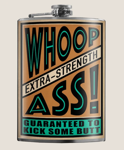 TRIXIE & MILO- WHOOP ASS! FLASK