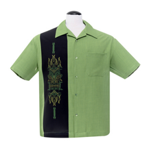 Load image into Gallery viewer, STEADY- PINSTRIPE TIKI PANEL SHIRT
