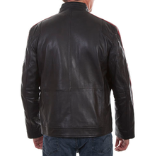 Load image into Gallery viewer, SCULLY LEATHER- RED &amp; WHITE RACE STRIPE JACKET
