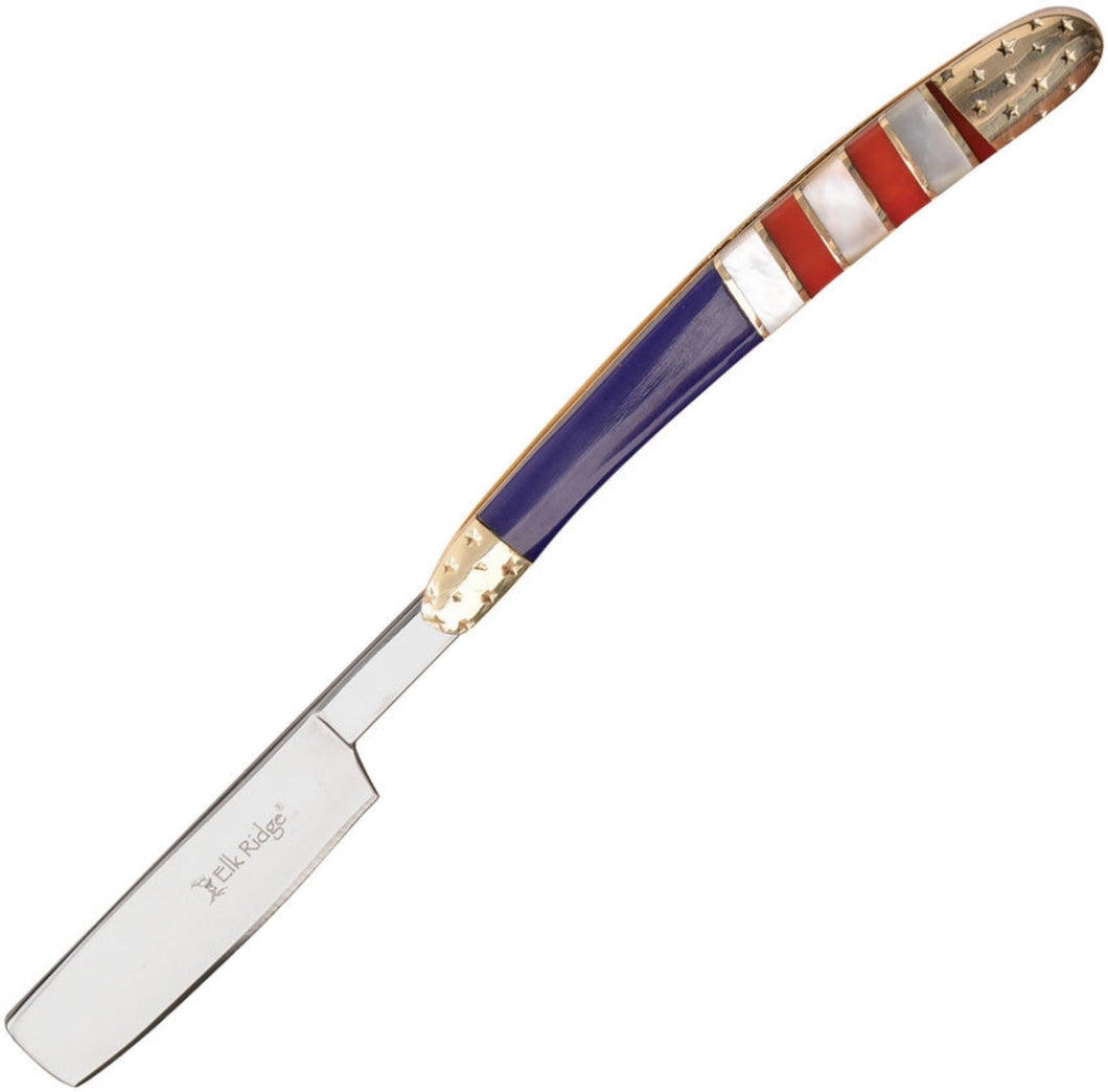 BLUE RIDGE- RED/WHITE & BLUE STRAIGHT RAZOR