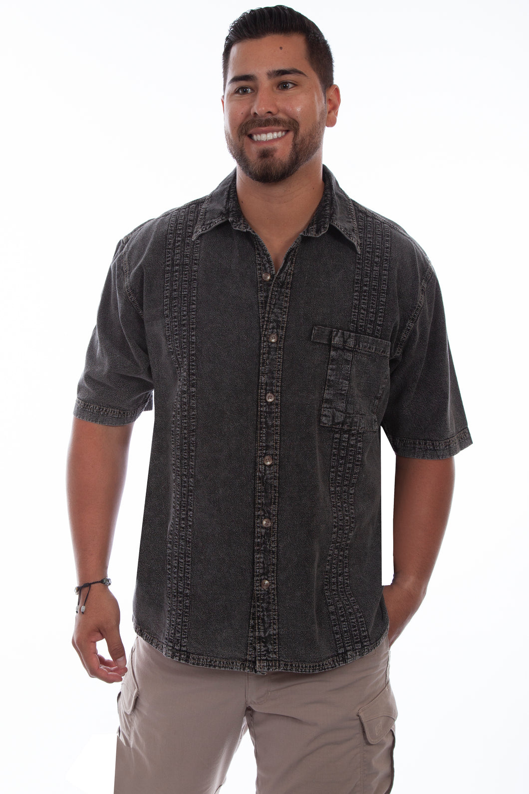 SCULLY- BLACK DISTRESSED TRAVELER