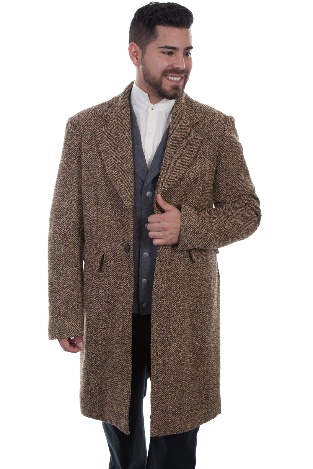 SCULLY- HERRINGBONE COAT