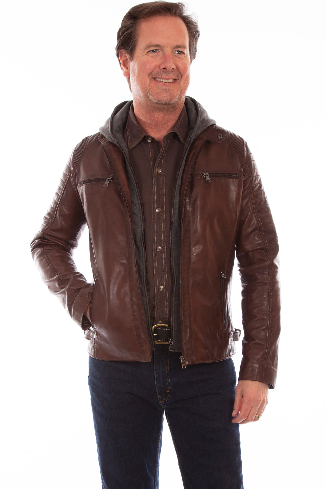 SCULLY- BROWN LEATHER JACKET