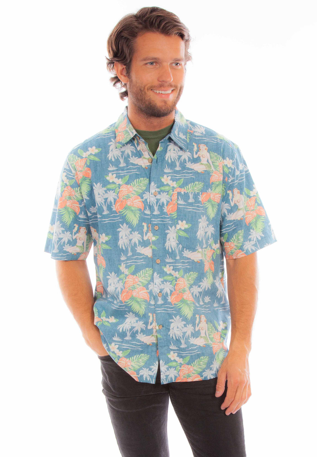 SCULLY- HAWAIIAN GIRL SHIRT