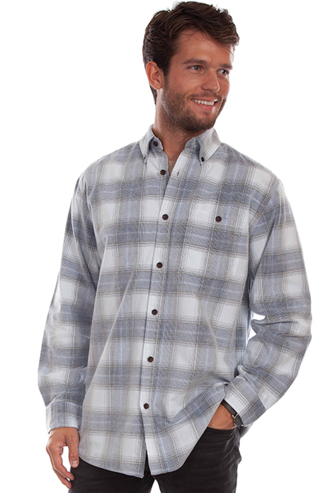 SCULLY- PLAID CORDUROY SHIRT