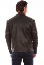 Load image into Gallery viewer, SCULLY- LEATHER JACKET WITH OLIVE TRIM
