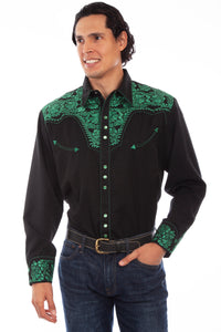 SCULLY- EMBROIDERED WESTERN SHIRT